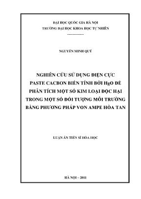 Nghiên cứu điện cực carbon biến tính HgO trong phân tích