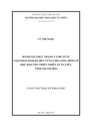 Giải pháp sinh kế bền vững cho cộng đồng tại khu bảo tồn 