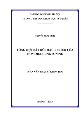Tổng hợp bất đối mạch ester từ Homoharringtonine: Nghiên