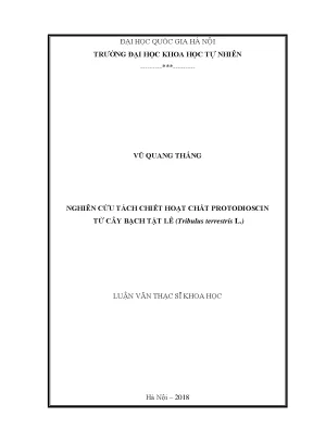 Nghiên cứu tách chiết protodioscin từ cây bạch tật lê