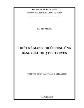 Thiết Kế Mạng Chuỗi Cung Ứng Bằng Giải Thuật Di Truyền