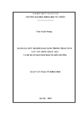 Đánh Giá Kim Loại Nặng Trong Trầm Tích Sông Nhuệ - Đáy 