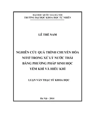Nghiên cứu chuyển hóa nitơ trong xử lý nước thải bằng