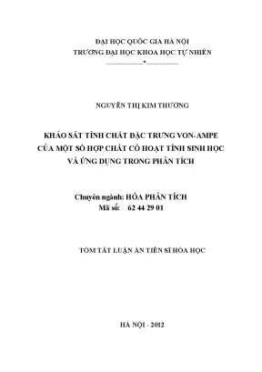 Khảo Sát Tính Chất Von-Ampe Của Hợp Chất Sinh Học Và Ứng