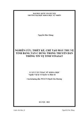 Nghiên cứu thiết kế máy thu vệ tinh băng tần C cho 