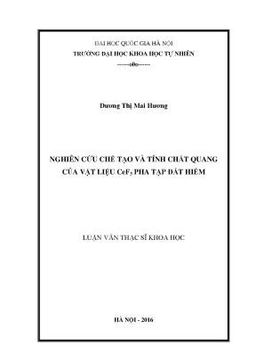 Nghiên cứu chế tạo và tính chất quang của vật liệu CeF3 