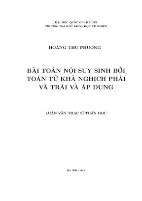 Nội Suy Sinh Bởi Toán Tử Khả Nghịch: Lý Thuyết và Ứng Dụng