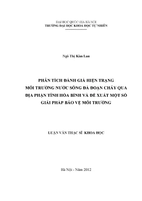 Đánh Giá Hiện Trạng Môi Trường Nước Sông Đà Tại Tỉnh Hòa