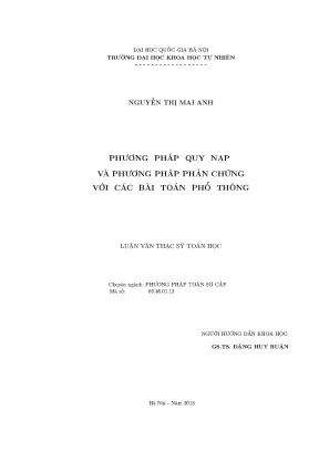 Phương Pháp Quy Nạp và Phản Chứng Trong Toán Học: Hướng