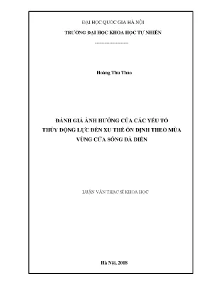 Đánh Giá Ảnh Hưởng Thủy Động Lực Đến Ổn Định Cửa Sông Đà
