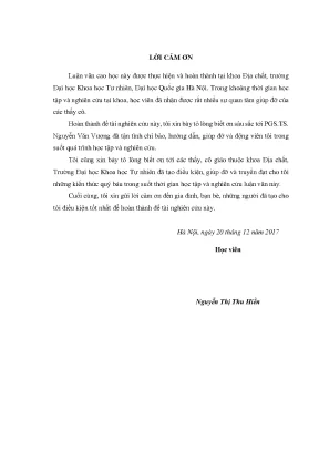 Nghiên cứu biến động kim loại nặng trong trầm tích sông 