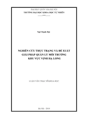 Giải pháp quản lý môi trường khu vực Vịnh Hạ Long