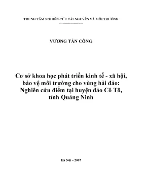 Phát triển bền vững kinh tế xã hội và bảo vệ môi trường
