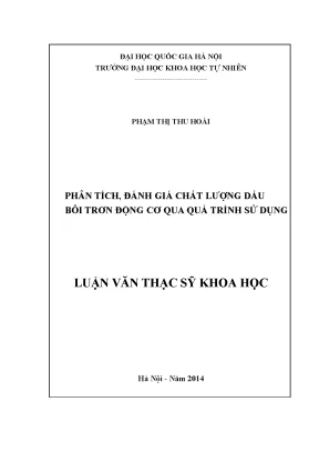 Phân Tích Chất Lượng Dầu Bôi Trơn Động Cơ Qua Quá Trình