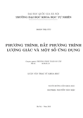 Phương Trình và Bất Phương Trình Lượng Giác: Ứng Dụng và