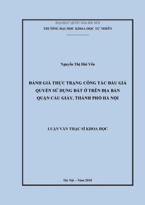 Đánh Giá Công Tác Đấu Giá Quyền Sử Dụng Đất Tại Quận Cầu