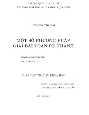 Phương Pháp Giải Bài Toán Rẽ Nhánh Trong Giải Tích