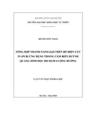 Tổng hợp thanh nano ZnO trên đế điện cực in PCB cho cảm
