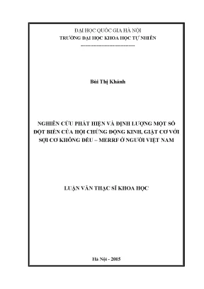 Nghiên cứu đột biến hội chứng MERRF ở người Việt Nam