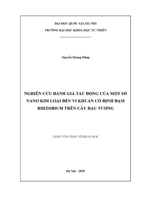 Tác động của nano kim loại đến vi khuẩn Rhizobium trong