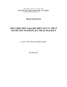 Phát hiện đột biến gen ty thể ở người Việt Nam bằng kỹ