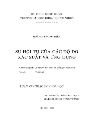 Hội Tụ Độ Đo Xác Suất: Lý Thuyết và Ứng Dụng