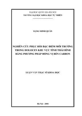 Nghiên cứu phục hồi môi trường Holocen tỉnh Thái Bình 