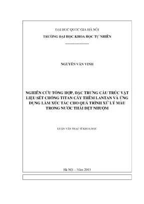 Nghiên cứu vật liệu sét chống titan cấy lantan cho xử lý