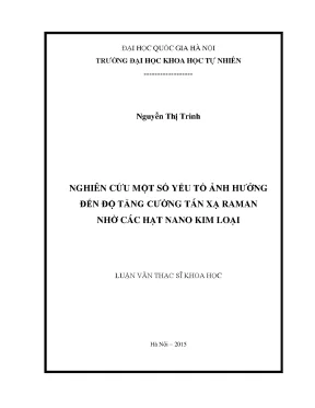 Nghiên cứu yếu tố ảnh hưởng đến tán xạ Raman với hạt