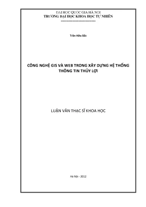 Ứng dụng công nghệ GIS và web trong xây dựng hệ thống 