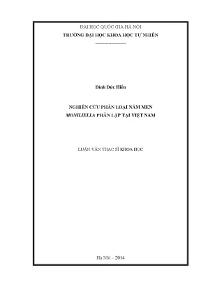Nghiên cứu phân loại nấm men Moniliella tại Việt Nam