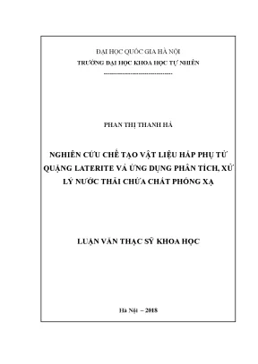 Nghiên cứu chế tạo vật liệu hấp phụ từ quặng laterite
