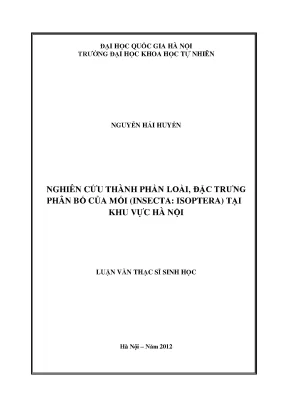 Nghiên cứu thành phần loài mối Isoptera tại Hà Nội