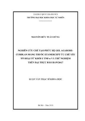 Nghiên cứu chế tạo gel agarose-curdlan mang thuốc