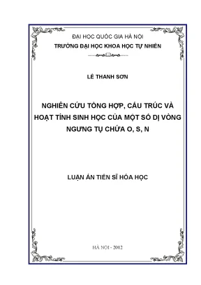 Nghiên cứu cấu trúc và hoạt tính sinh học của dị vòng