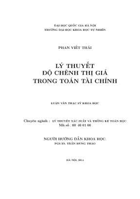 Lý thuyết độ chênh thị giá trong toán tài chính: Nghiên