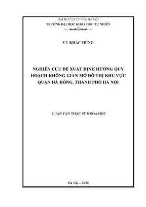 Định Hướng Quy Hoạch Không Gian Mở Đô Thị Quận Hà Đông,
