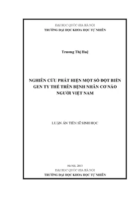 Phát hiện đột biến gen ty thể ở bệnh nhân cơ não người 