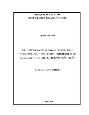 Tiêu chuẩn đối ngẫu trong phương pháp tuyến tính hóa cho 