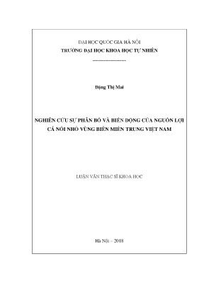 Nghiên cứu nguồn lợi cá nổi nhỏ vùng biển miền Trung 