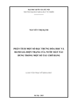 Phân Tích Đặc Trưng Hóa Học và Đánh Giá Nước Dằn Tàu Chở