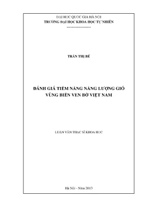 Đánh Giá Tiềm Năng Năng Lượng Gió Ven Bờ Việt Nam