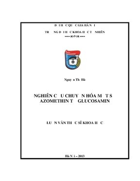 Luận văn thạc sĩ: Chuyển hóa Azomethin từ Glucosamin