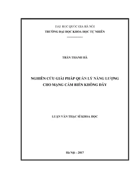 Giải pháp quản lý năng lượng cho mạng cảm biến không dây