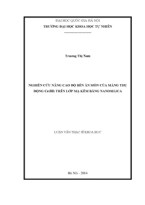 Nâng cao độ bền ăn mòn của màng thụ động Cr(III) trên