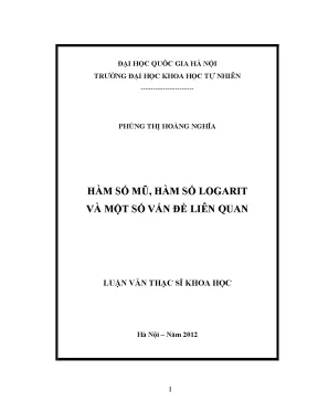 Hàm Số Mũ và Logarit: Khám Phá Các Vấn Đề Liên Quan