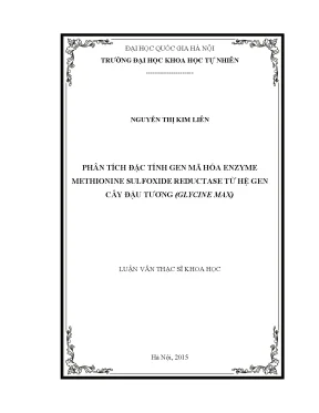 Phân Tích Gen Mã Hóa Enzyme Methionine Sulfoxide