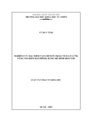 Nghiên cứu vận chuyển trầm tích lơ lửng ven biển Hải 