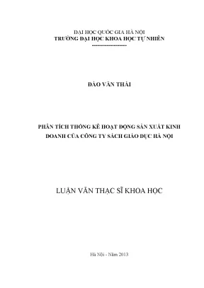 Phân Tích Thống Kê Hoạt Động Kinh Doanh Công Ty Sách 