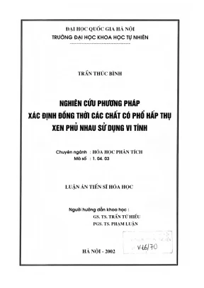 Luận án TS: Phương pháp xác định phổ hấp thụ xen phủ